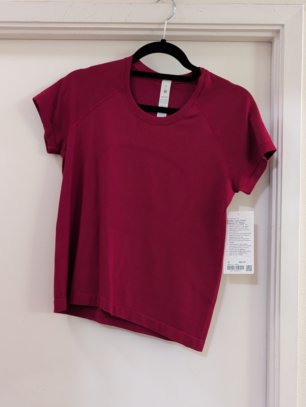 Lululemon Swiftly Tech Short Sleeve 2.0 Race Length Berry Rumble NWT - Picture 2 of 6